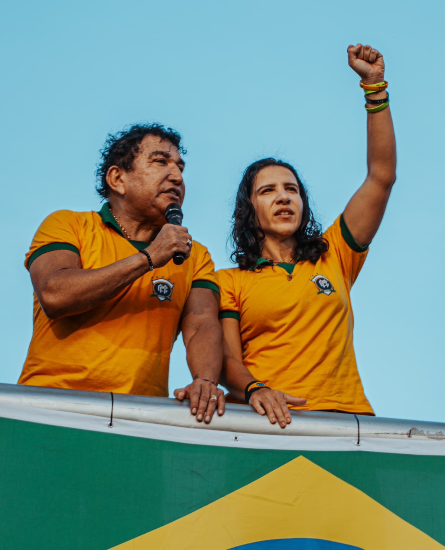 Maguinha Malta com o pai, exemplo de coragem que ela leva para a campanha